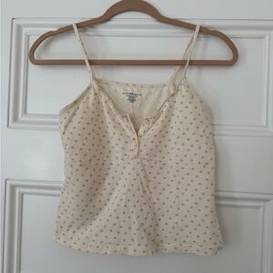 Cream Spaghetti Strap Top